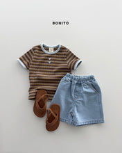 Load image into Gallery viewer, BONITO KIDS STRIPE RIB TEE**PREORDER