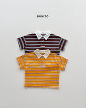 Load image into Gallery viewer, BONITO KIDS SIERRE STRIPE COLLAR TEE**PREORDER