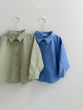 將圖片載入圖庫檢視器中，綠色童裝翻領襯衫 *預購