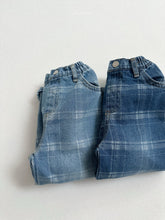 Load image into Gallery viewer, DIGREEN KIDS CHECK DENIM PANTS*PREORDER