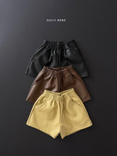 Load image into Gallery viewer, DAILYBEBE KIDS FAUX LEATHER SHORTS**PREORDER