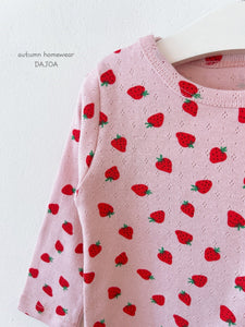 DAJOA KIDS MINI STRAWBERRY HOMEWEAR SET* Preorder