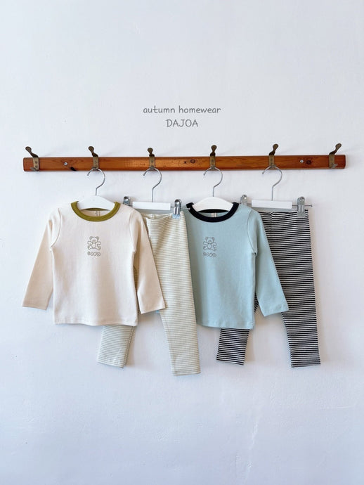 DAJOA KIDS BEAR STRIPE HOMEWEAR SET* Preorder
