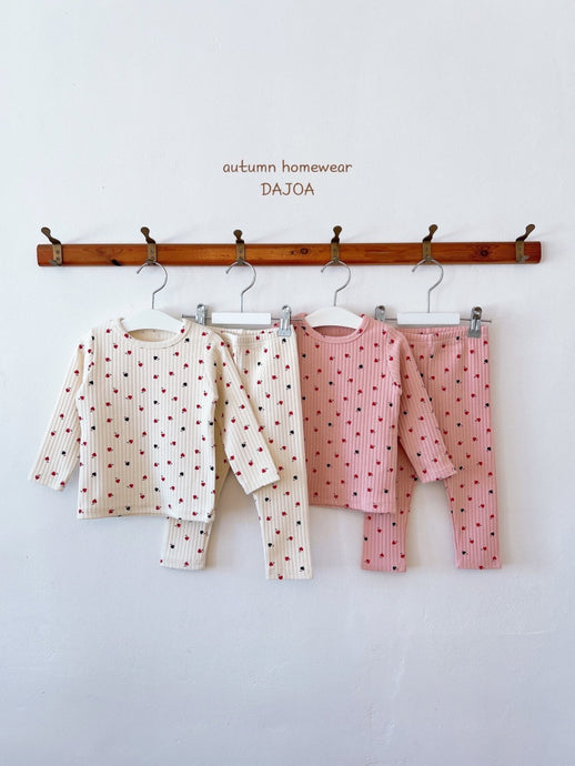 DAJOA KIDS MINI HEARTS HOMEWEAR SET* Preorder