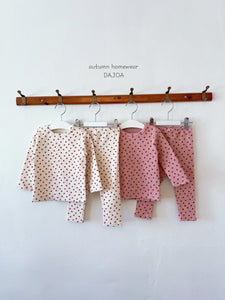 DAJOA KIDS MINI DOTS RIB  HOMEWEAR SET* Preorder