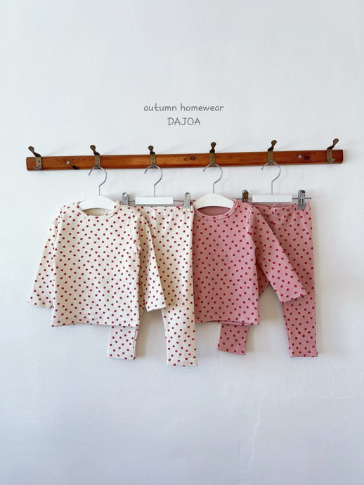 DAJOA KIDS MINI DOTS RIB  HOMEWEAR SET* Preorder