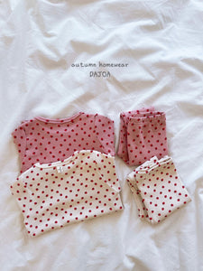 DAJOA KIDS MINI DOTS RIB  HOMEWEAR SET* Preorder