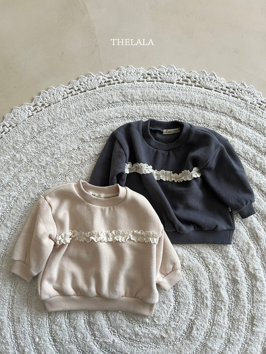 LALA KIDS MABLE FRILL SWEAT SHIRT * PREORDER