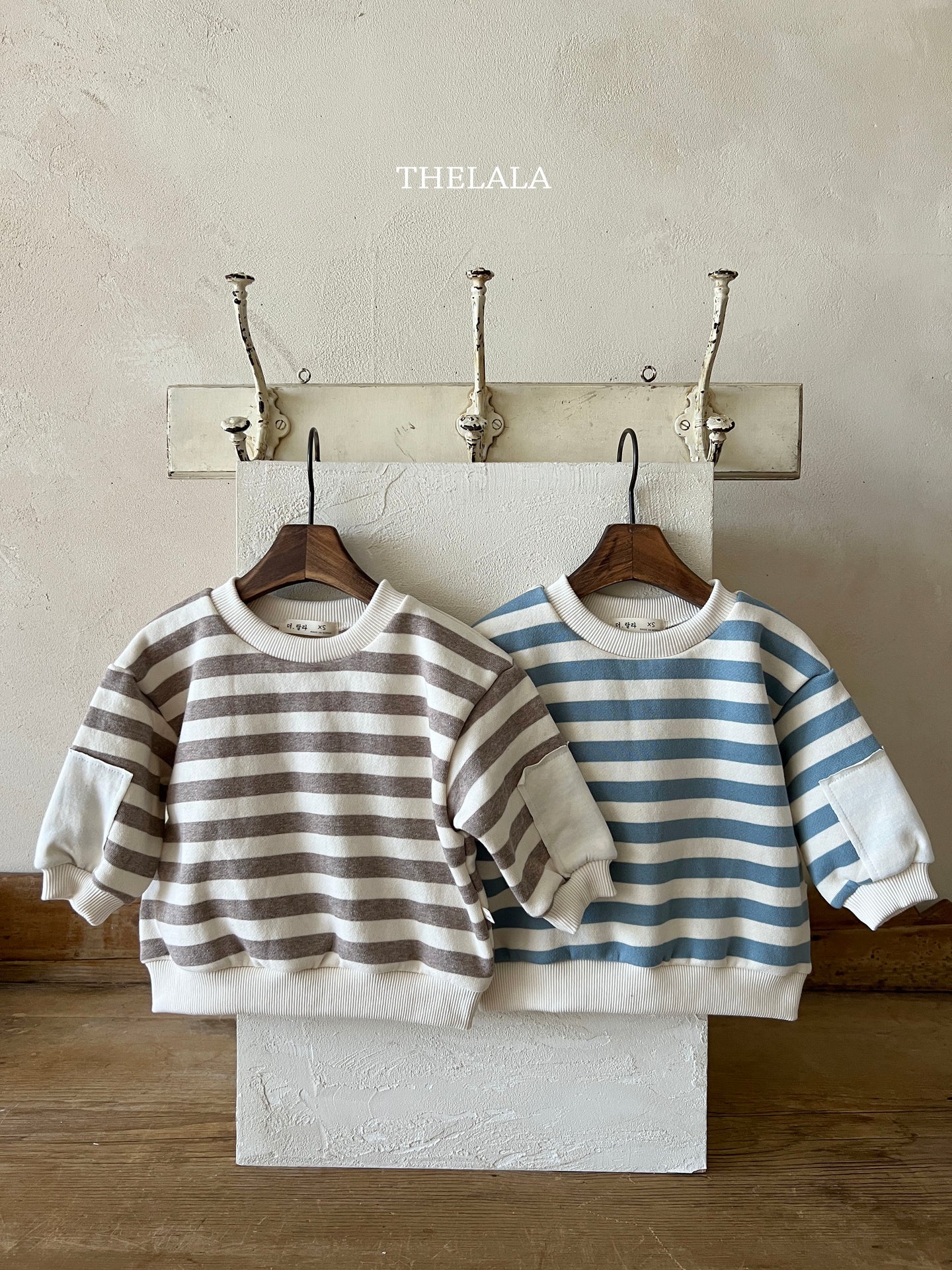 LALA KIDS CASUAL STRIPE SWEAT SHIRT* Preorder