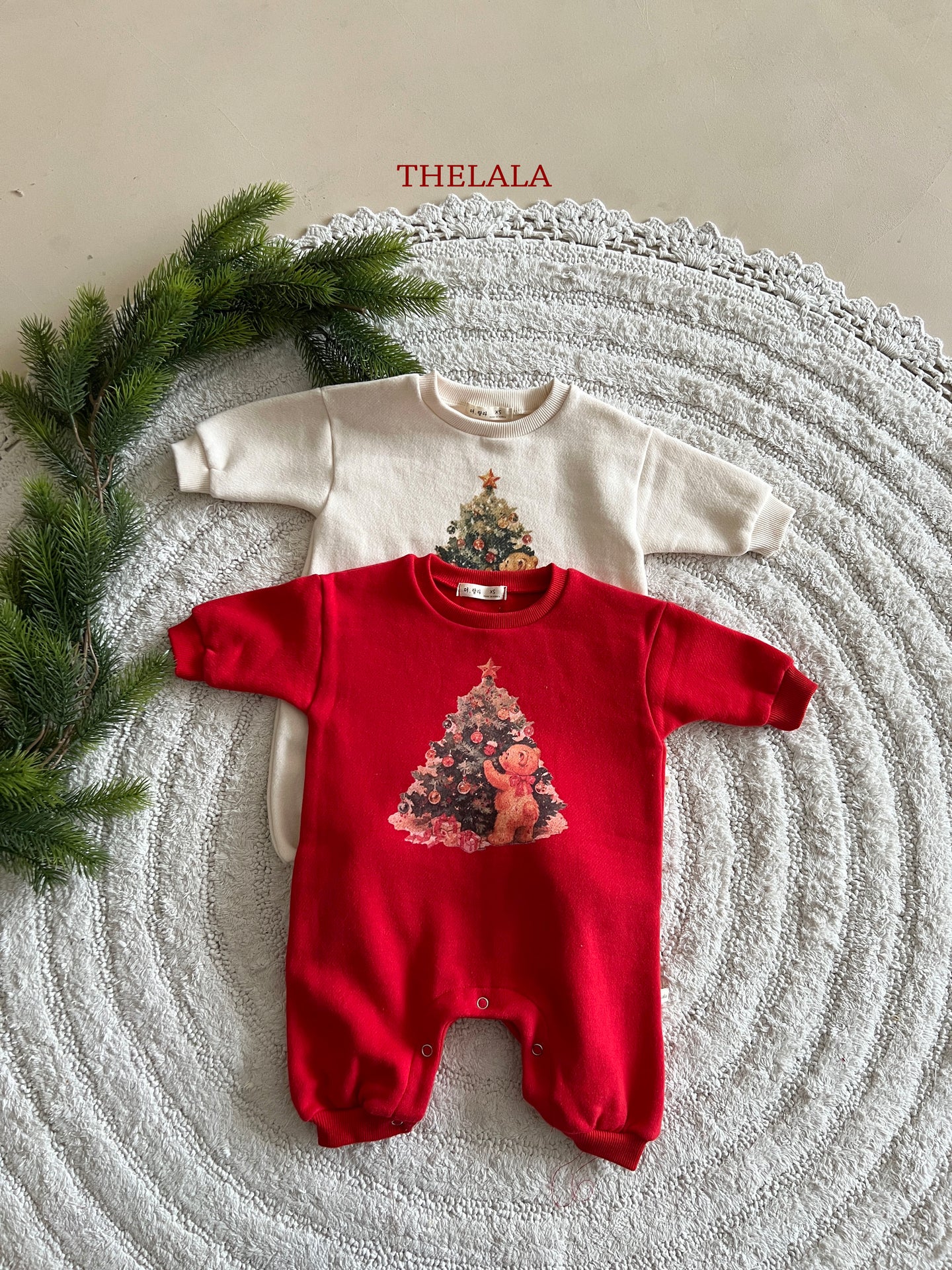 LALA BABY XMAS BEAR BODYSUIT**PREORDER