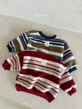 Load image into Gallery viewer, LALA KIDS STRIPE SWEAT SHIRT* Preorder