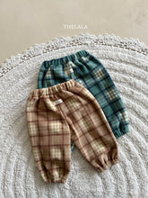 Load image into Gallery viewer, LALA KIDS CHECK FLEECE PANTS* PREORDER
