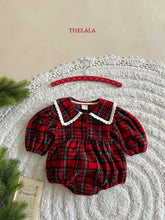 Load image into Gallery viewer, LALA BABY XMAS RED CHECK BODYSUIT**PREORDER
