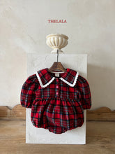 Load image into Gallery viewer, LALA BABY XMAS RED CHECK BODYSUIT**PREORDER