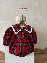 Load image into Gallery viewer, LALA BABY XMAS RED CHECK BODYSUIT**PREORDER