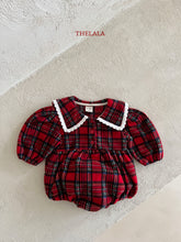 Load image into Gallery viewer, LALA BABY XMAS RED CHECK BODYSUIT**PREORDER