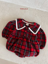Load image into Gallery viewer, LALA BABY XMAS RED CHECK BODYSUIT**PREORDER
