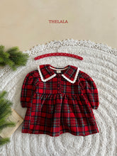 Load image into Gallery viewer, LALA KIDS RED CHECK DRESS* Preorder