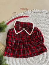 Load image into Gallery viewer, LALA KIDS RED CHECK DRESS* Preorder