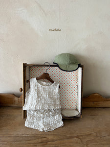 LALA KIDS Check Summer top and bottom set* Preorder
