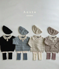 Load image into Gallery viewer, AOSTA KIDS Knit Collar Tee *Preorder