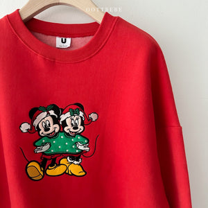 OTTO MOM Mickey Christmas Sweat Shirt* Preorder