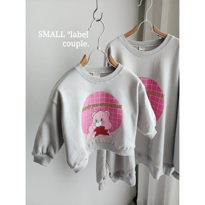 SMALL LABEL MOM/KIDS Simple Perfect Care Bear Sweat Shirt **Preorder