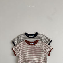 Load image into Gallery viewer, DIGREEN KIDS STRIPE ROUND NECK TEE SHIRT**PREORDER