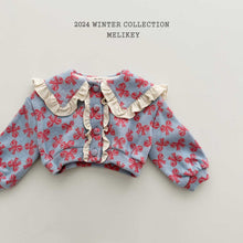 Load image into Gallery viewer, MEL KIDS KNIT BIG FRILL BOW CARDIGAN**PREORDER