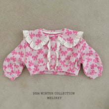 Load image into Gallery viewer, MEL KIDS KNIT BIG FRILL BOW CARDIGAN**PREORDER