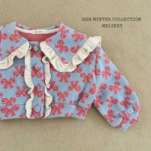 Load image into Gallery viewer, MEL KIDS KNIT BIG FRILL BOW CARDIGAN**PREORDER