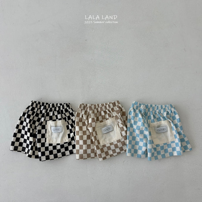 LALALAND KIDS BIG CHECK SHORTS*Preorder