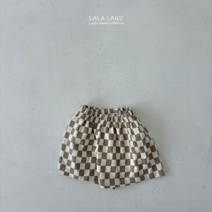 LALALAND KIDS BIG CHECK SHORTS*Preorder