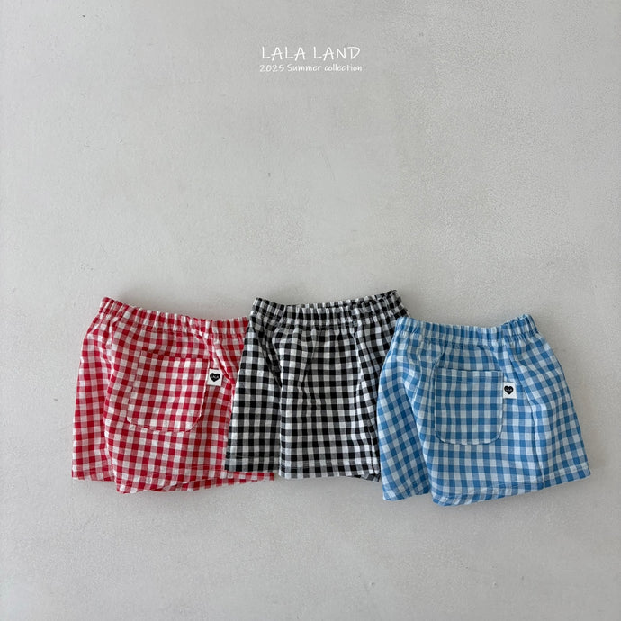 LALALAND KIDS CHECK SHORTS *Preorder