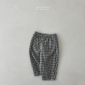 LALALAND KIDS CASUAL CHECK LONG PANTS*Preorder