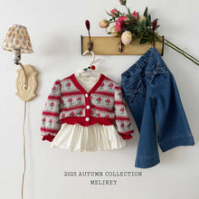Load image into Gallery viewer, MEL KIDS FALL TWO RIBBON DENIM PANTS**PREORDER