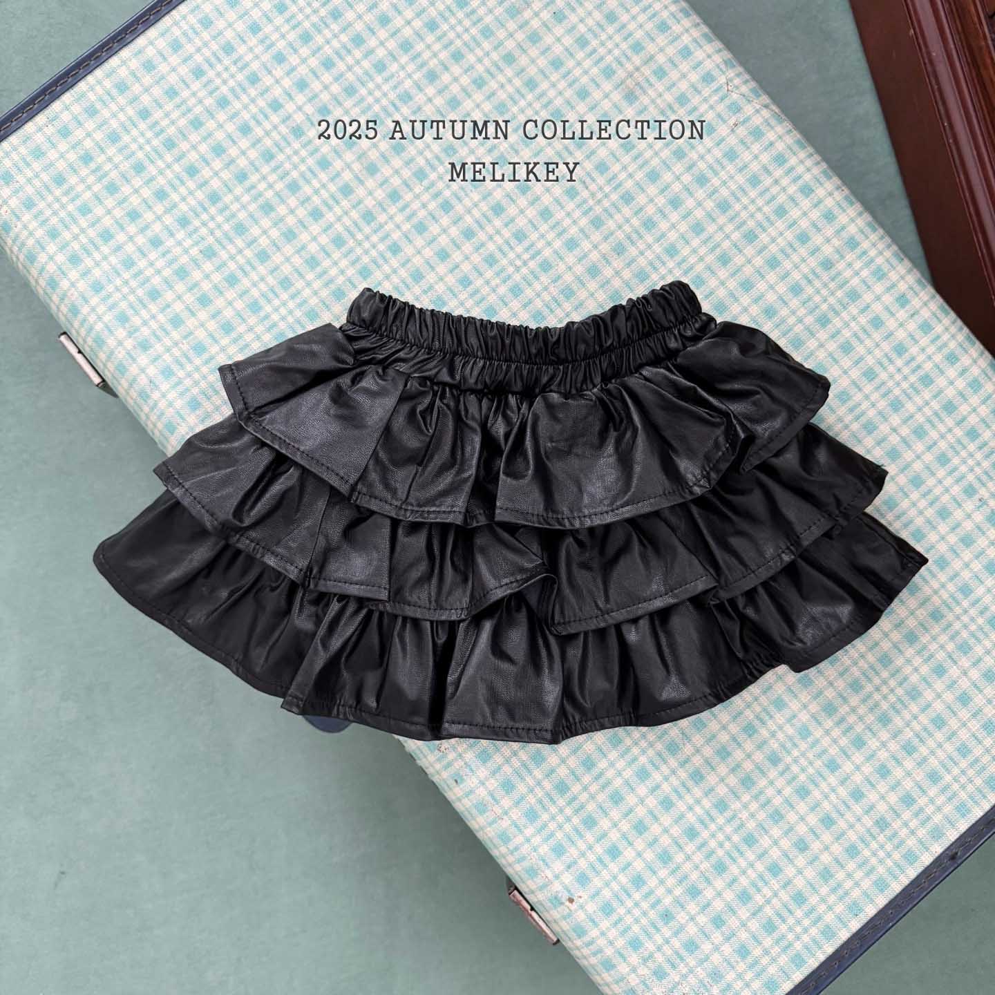 MEL KIDS FALL BLACK LEATHER SKIRT**PREORDER