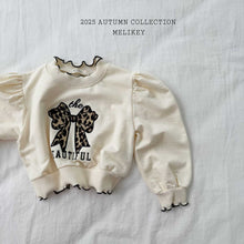 Load image into Gallery viewer, MEL KIDS FALL LEOPARD RIBBON TOP**PREORDER