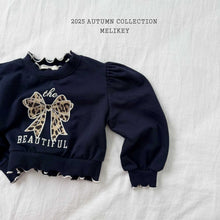 Load image into Gallery viewer, MEL KIDS FALL LEOPARD RIBBON TOP**PREORDER