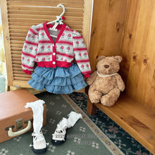 Load image into Gallery viewer, MEL KIDS FALL ROSE STRIPE CARDIGAN**PREORDER (Copy)