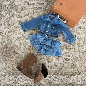 MEL KIDS FALL DENIM SHORT JACKET**PREORDER