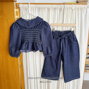 MEL KIDS FALL SMOCKED COLLAR BLOUSE**PREORDER