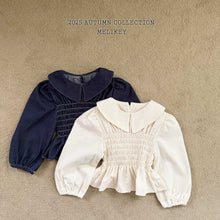 Load image into Gallery viewer, MEL KIDS FALL SMOCKED COLLAR BLOUSE**PREORDER