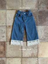 Load image into Gallery viewer, POISSON KIDS LACE TRIM DENIM JEANS**PREORDER (Copy)