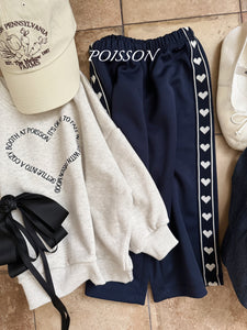 POISSON KIDS HEART TRIM PANTS**PREORDER