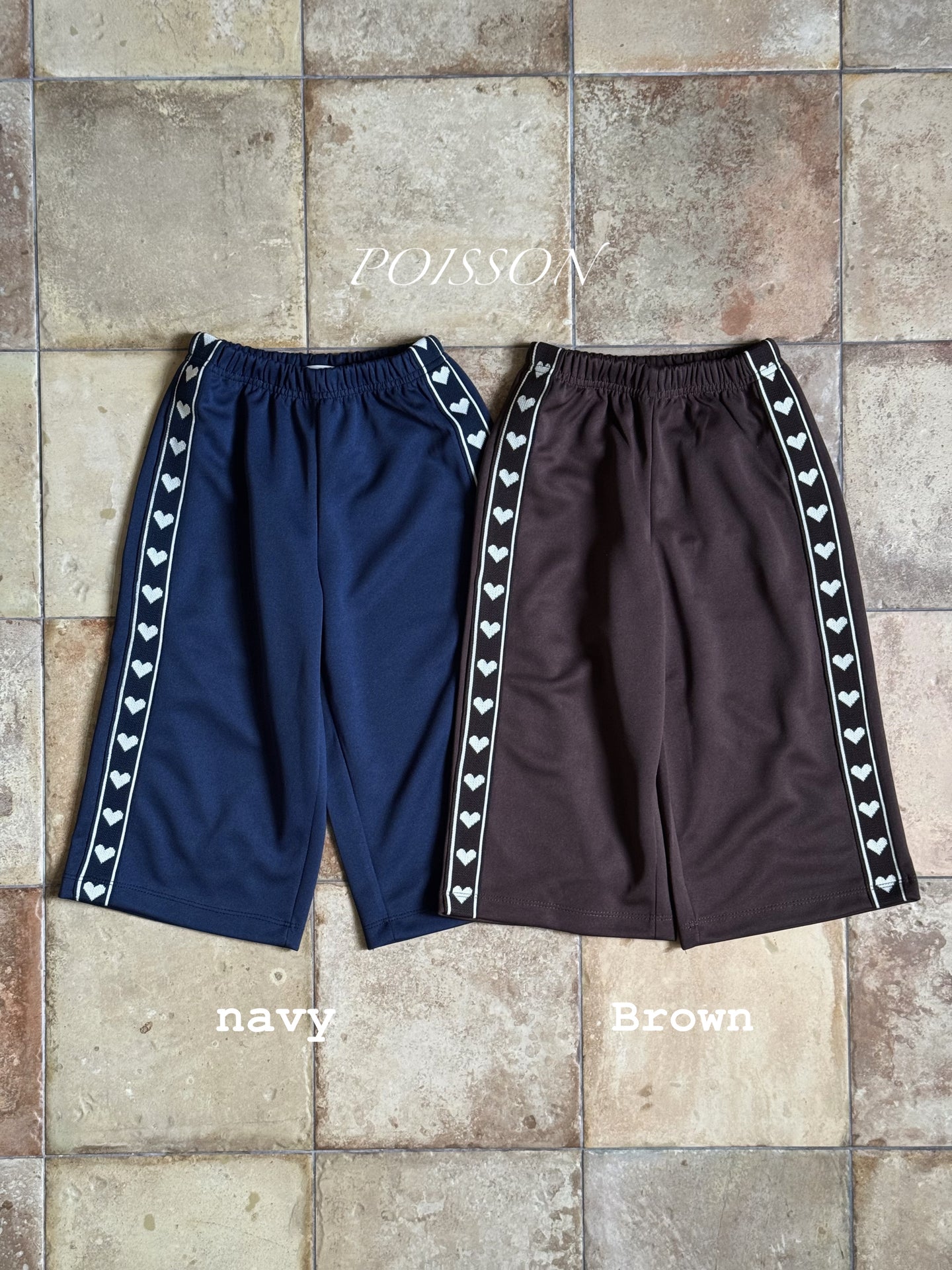 POISSON KIDS HEART TRIM PANTS**PREORDER