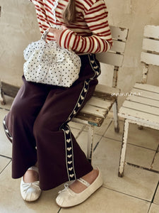 POISSON KIDS HEART TRIM PANTS**PREORDER