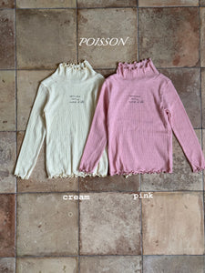 POISSON KIDS THIN LAYER TURTLE NECK TOP**PREORDER