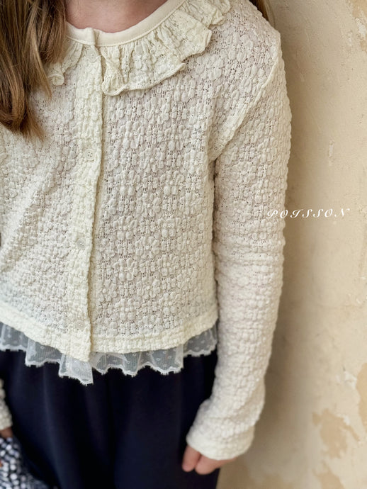 POISSON KIDS LACE CARDIGAN**PREORDER