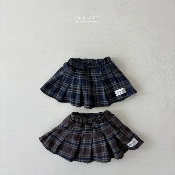 LALALAND KIDS CHECKERED SKIRT*Preorder